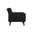 Pemberly Row Modern Modern Chair in Black Faux Leather Finish