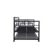 Pemberly Row Modern Twin Daybed with Trundle in Black Metal Finish