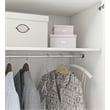 Pemberly Row Modern 3 Door Wardrobe with Clothing Rod in White