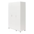 Pemberly Row Modern 3 Door Wardrobe with Clothing Rod in White