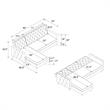 Pemberly Row Modern Reversible Sectional/Futon in Ivory Velvet