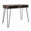 Pemberly Row Modern Computer Desk with Storage in Weathered Oak