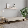 Pemberly Row Upholstered Convertible Sofa in Tan Mircrofiber