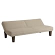 Pemberly Row Upholstered Convertible Sofa in Tan Mircrofiber