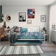Pemberly Row Metal Farmhouse Daybed with Trundle Full in White
