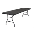 Pemberly Row 8' x 30'' Fold-in-Half Blow Molded Folding Table in Black
