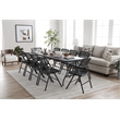 Pemberly Row 8' x 30'' Fold-in-Half Blow Molded Folding Table in Black