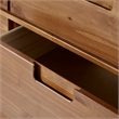 Pemberly Row 6 Drawer Mid Century Modern Wood Dresser in Caramel
