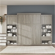 Pemberly Row Engineered Wood Single Side Cabinet for Murphy Wall Beds in Gray