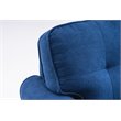 Pemberly Row Modern Linen Fabric Indoor Chaise Lounge in Blue