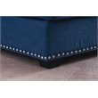 Pemberly Row Modern Linen Fabric Indoor Chaise Lounge in Blue
