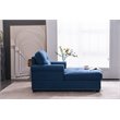 Pemberly Row Modern Linen Fabric Indoor Chaise Lounge in Blue