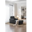 Pemberly Row Modern Linen Fabric Indoor Chaise Lounge in Gray