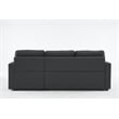 Pemberly Row Fabric Sleeper Sofa with Storage Compartment in Dark Gray