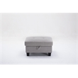 Pemberly Row 7 Piece Solid Wood & Soft Fabric Sofa Set in Ash Gray Finish