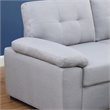 Pemberly Row 5-Seat Modern Fabric Sleeper Sectional Sofa with Storage in Ash