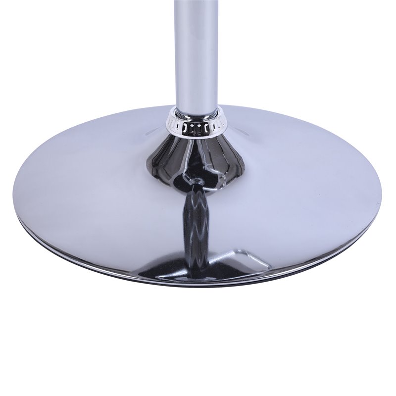 Pemberly Row Adjustable Modern Velvet Swivel Bar Stool in Black (Set of 4)