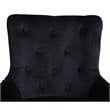 Pemberly Row Adjustable Modern Velvet Swivel Bar Stool in Black (Set of 4)