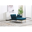 Pemberly Row Adjustable Mid-Century Velvet Chair & Ottoman in Jasper Green