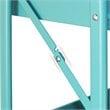 Pemberly Row 3-Tier Metal Storage Utility Rolling Cart with Foldable in Blue