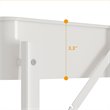 Pemberly Row 3-Tier Metal Storage Utility Rolling Cart with Foldable in White
