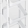 Pemberly Row 3-Tier Metal Storage Utility Rolling Cart with Foldable in White