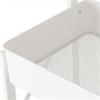 Pemberly Row 3-Tier Metal Storage Utility Rolling Cart with Foldable in White