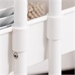 Pemberly Row 3-Tier Table Top Plastic Storage Trolley Rolling Cart in White