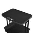 Pemberly Row 3-Tier Table Top Plastic Storage Trolley Rolling Cart in Black