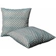 Pemberly Row Polyester Fabric Sectional Sofa with Ottoman-Dark Gray