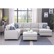 Pemberly Row 7-Piece Upholstered Modern Fabric Sectional in Light Gray