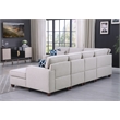 Pemberly Row 7-Piece Upholstered Modern Fabric Sectional in Light Gray