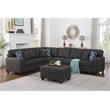 Pemberly Row 7-Piece Upholstered Fabric Sectional with Ottoman in Gray