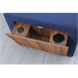 Pemberly Row Fabric Reversible Side Compartment Sleeper Sectional Sofa Bed-Blue