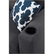 Pemberly Row Reversible Fabric Sleeper Sofa Bed & Chaise w/ Cup Holder-Dark Gray