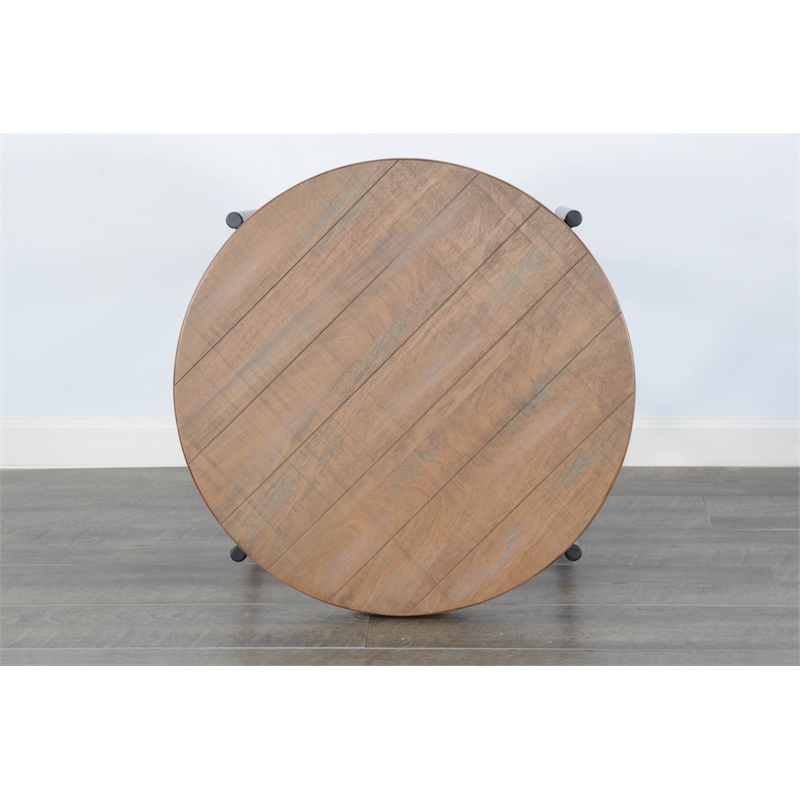 Pemberly Row Traditional Solid Wood Round 28