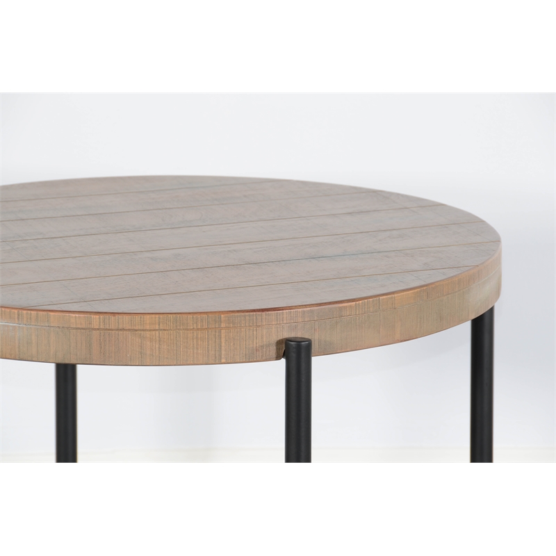 Pemberly Row Traditional Solid Wood Round 28