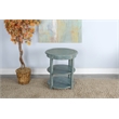 Pemberly Row Green Sea Grass Solid Wood and Veneers Side Table