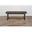 Pemberly Row Farmhouse Wood 4 Piece Breakfast Nook Set in Tobacco Leaf