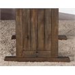 Pemberly Row Farmhouse Wood 4 Piece Breakfast Nook Set in Tobacco Leaf