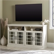 Pemberly Row Windowpane Glass Door Tall TV Stand for TVs up to 65