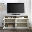 Pemberly Row Windowpane Glass Door Tall TV Stand for TVs up to 65