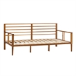 Pemberly Row Spindle Tapered Front Legs Solid Wood Daybed in Brown/Caramel