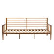 Pemberly Row Spindle Tapered Front Legs Solid Wood Daybed in Brown/Caramel