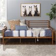 Pemberly Row Spindle Tapered Front Legs Solid Wood Daybed in Brown/Caramel