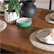 Pemberly Row Modern Farmhouse Solid Plank Top Dining Table in Rustic Oak