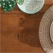 Pemberly Row Modern Farmhouse Solid Plank Top Dining Table in Rustic Oak