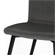 Pemberly Row Mid-Century Dining Chair (Set of 2) in Dark Gray Velvet Fabric