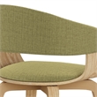 Pemberly Row Mid-Century Bentwood Dining Chair with light Wood in Acid Green