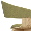 Pemberly Row Mid-Century Bentwood Dining Chair with light Wood in Acid Green